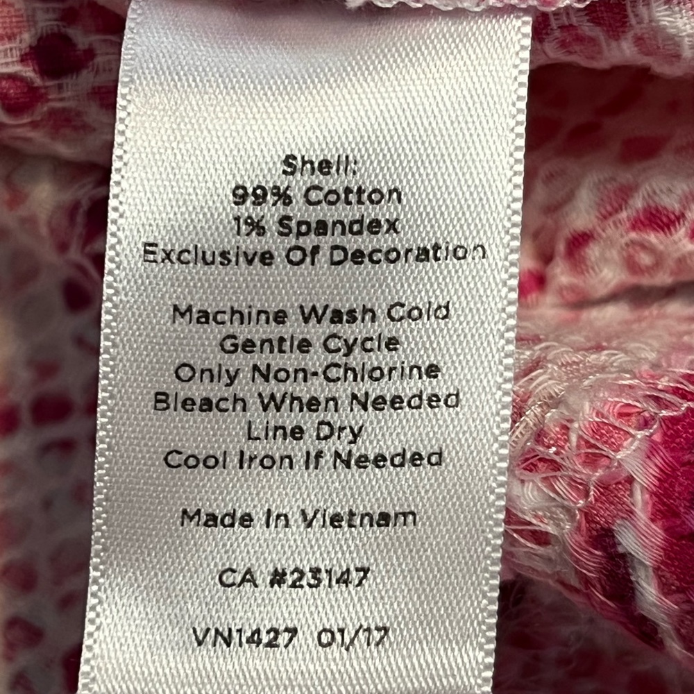 Talbots Pink Seashell w/ appliqué Sundress Dress size 8 - Picture 13 of 14